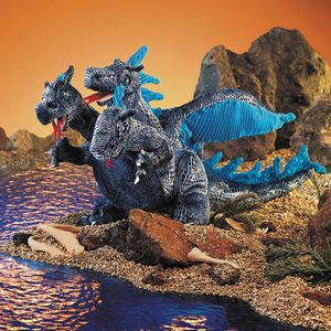 Dragon Puppet - Blue 3 Headed