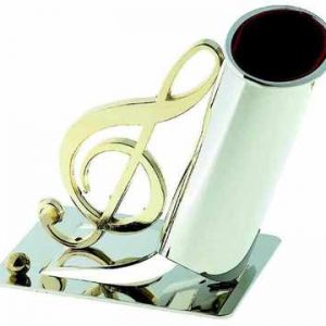 Brass Eyeglass Holder, G Clef