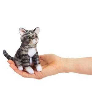 Cat Tabby Mini Finger Puppet