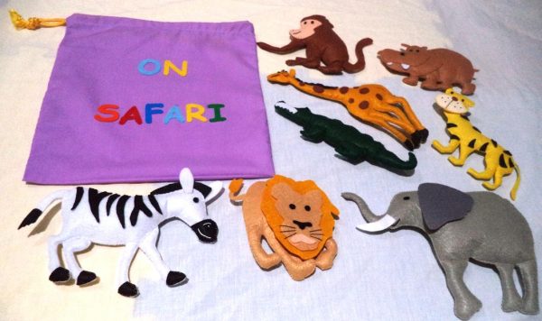 On Safari Animal Felt Set