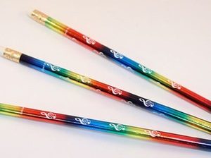 Prismatic Pencil Rainbow With G Clefs