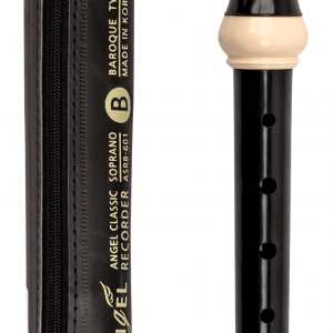 Recorder, 3 piece - Angel, white accents
