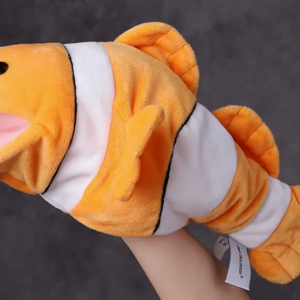 Orange clownfish hand puppet