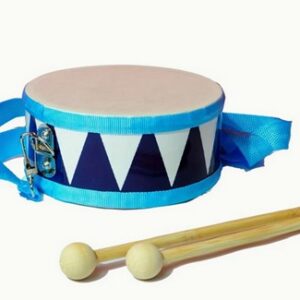 Small blue wooden marching drum